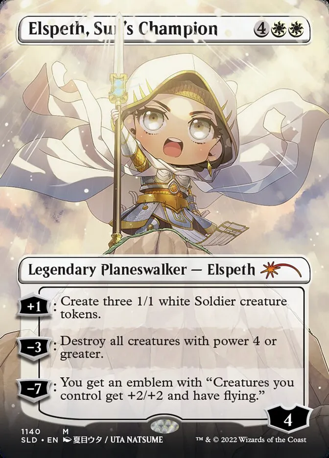 2019 Secret Lair Drop Elspeth, Sun's Champion #1140 mythic card image