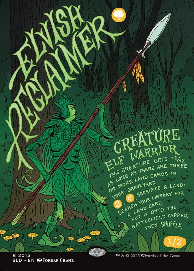 2019 Secret Lair Drop Elvish Reclaimer #2015 rare card image
