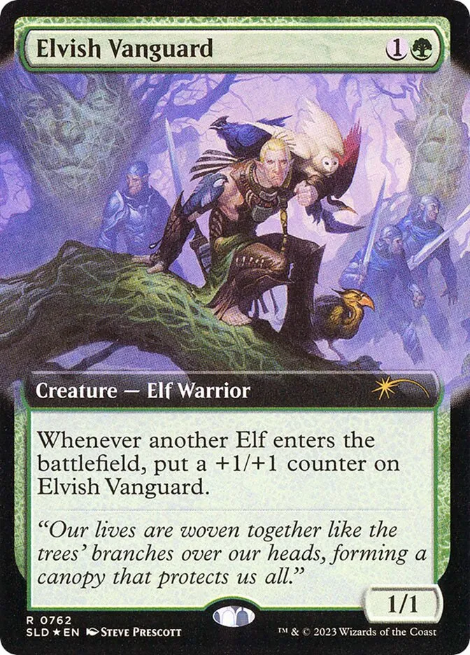 2019 Secret Lair Drop Elvish Vanguard #762 rare card image