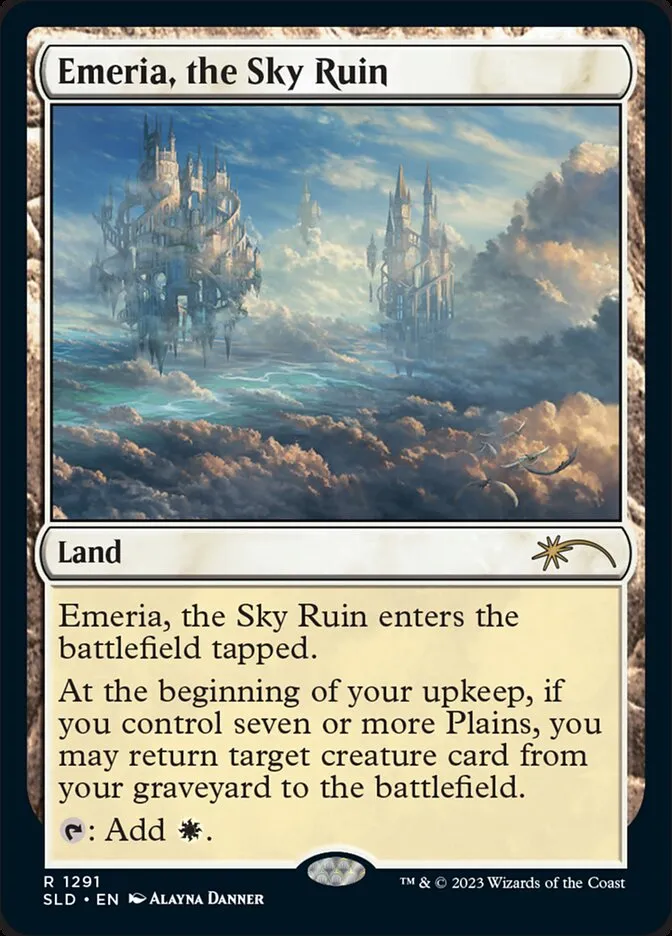 2019 Secret Lair Drop Emeria, the Sky Ruin #1291 rare card image