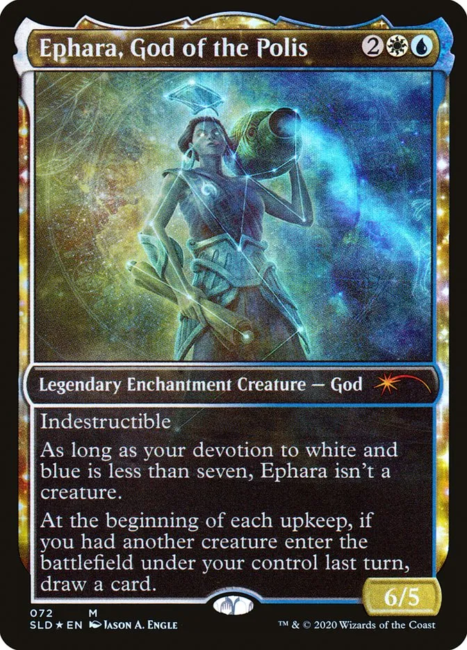 2019 Secret Lair Drop Ephara, God of the Polis mythic #72 mythic card image