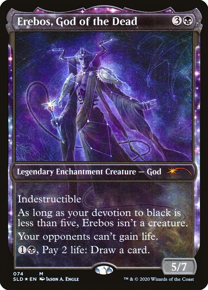 2019 Secret Lair Drop Erebos, God of the Dead mythic #74 mythic card image