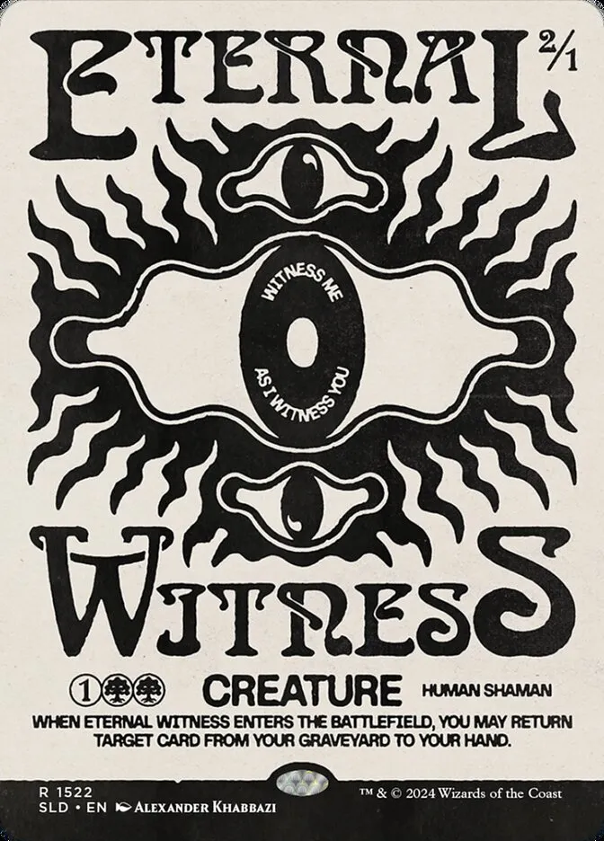 2019 Secret Lair Drop Eternal Witness #1522 rare card image