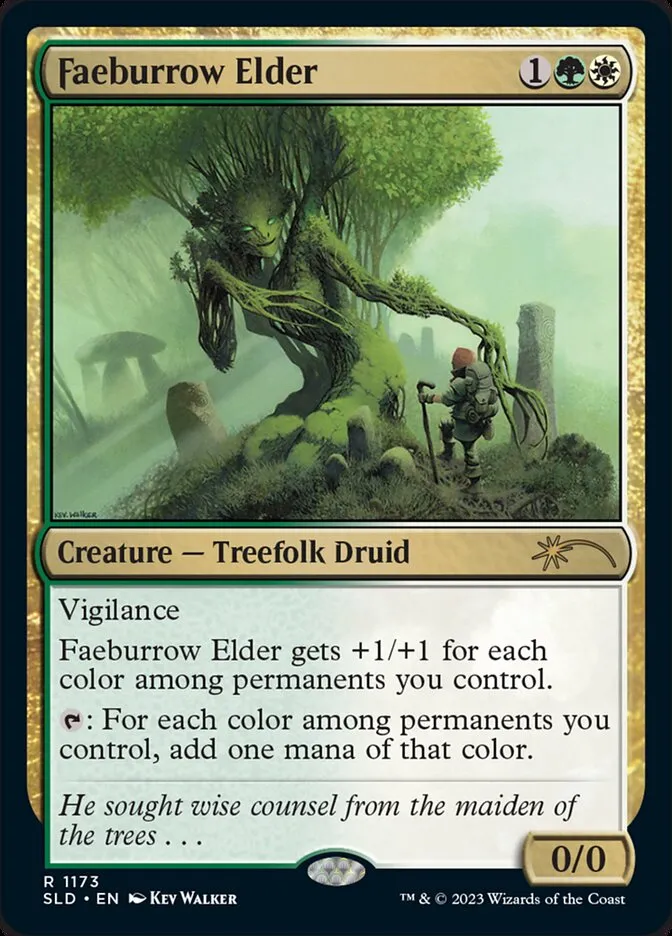 2019 Secret Lair Drop Faeburrow Elder #1173 rare card image