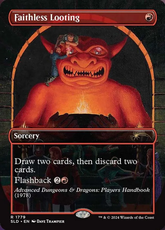 2019 Secret Lair Drop Faithless Looting [Rainbow Foil] rare #1779 rare card image
