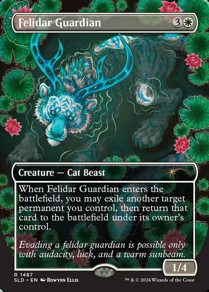 2019 Secret Lair Drop Felidar Guardian #1487 rare card image