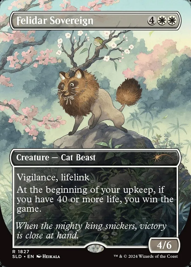 2019 Secret Lair Drop Felidar Sovereign #1827 rare card image