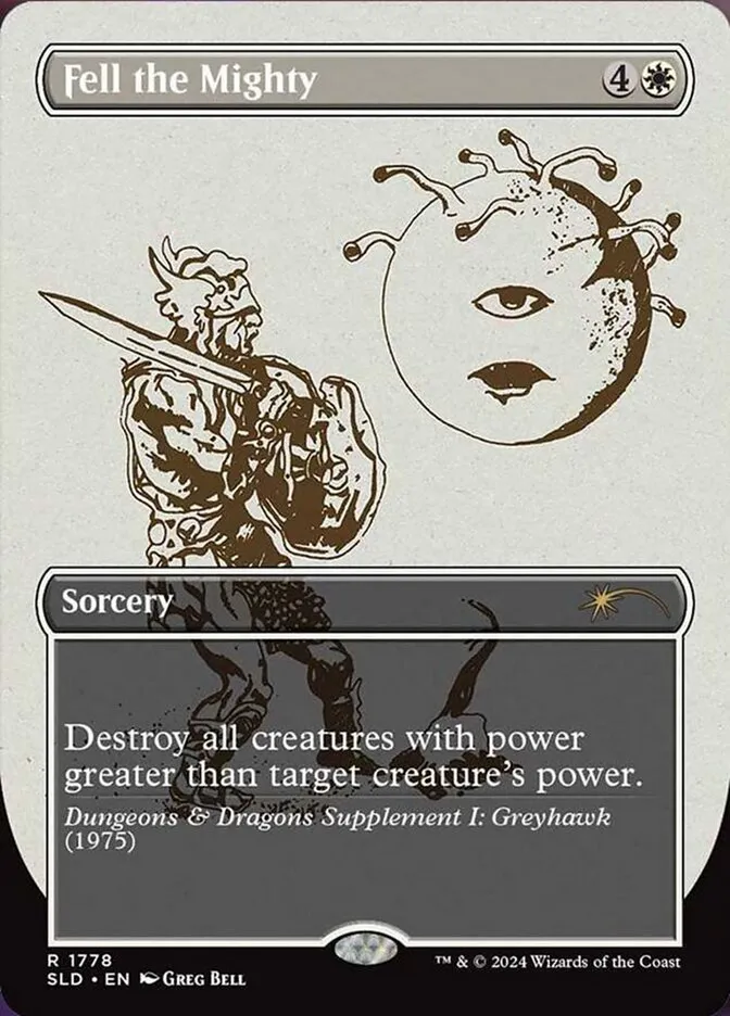 2019 Secret Lair Drop Fell the Mighty [Rainbow Foil] rare #1778 rare card image