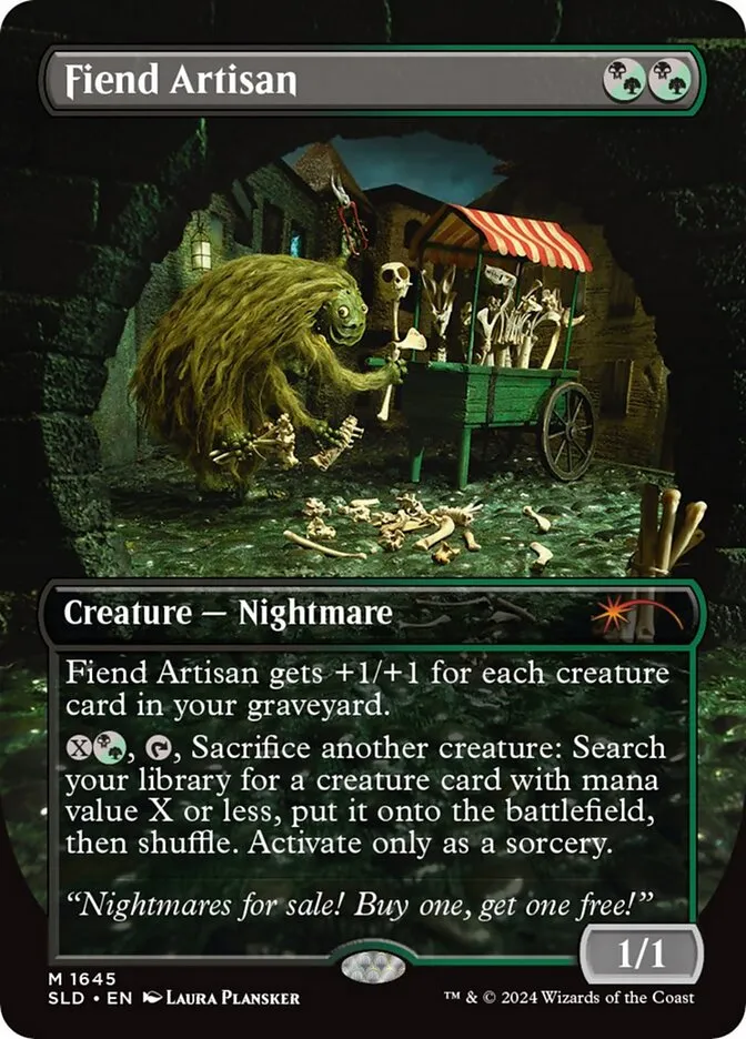 2019 Secret Lair Drop Fiend Artisan #1645 mythic card image