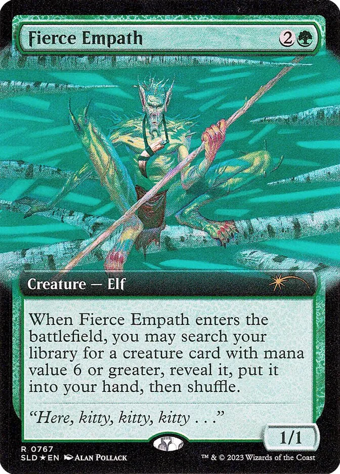 2019 Secret Lair Drop Fierce Empath #767 rare card image