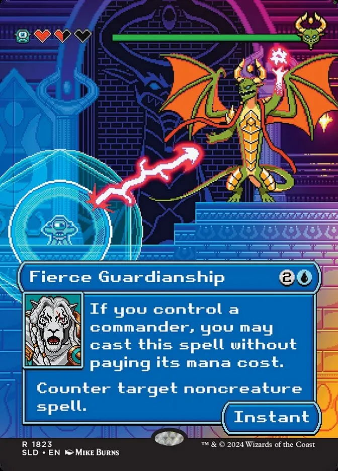 2019 Secret Lair Drop Fierce Guardianship #1823 rare card image