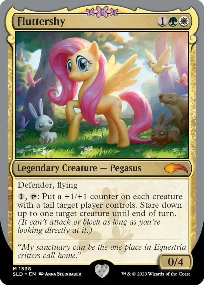 2019 Secret Lair Drop Fluttershy #1538 mythic card image