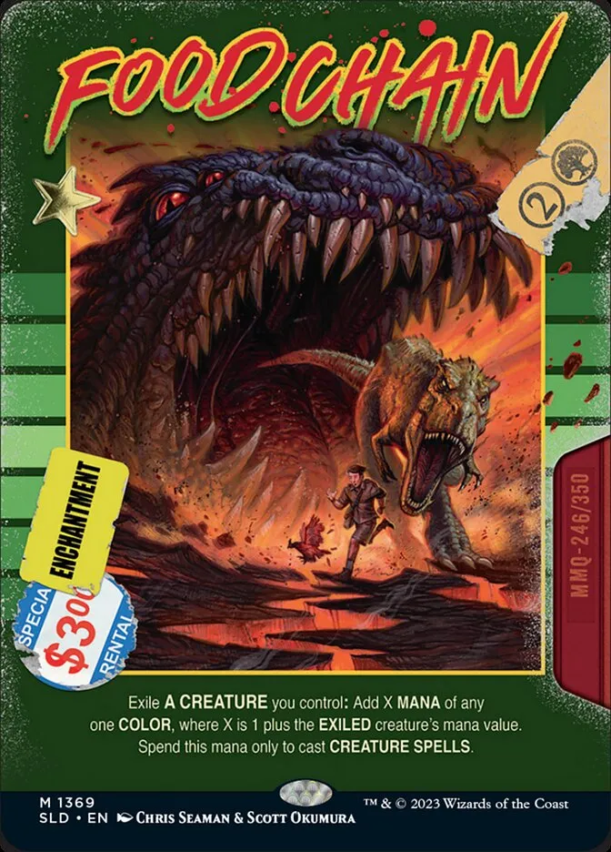2019 Secret Lair Drop Food Chain #1369 mythic card image