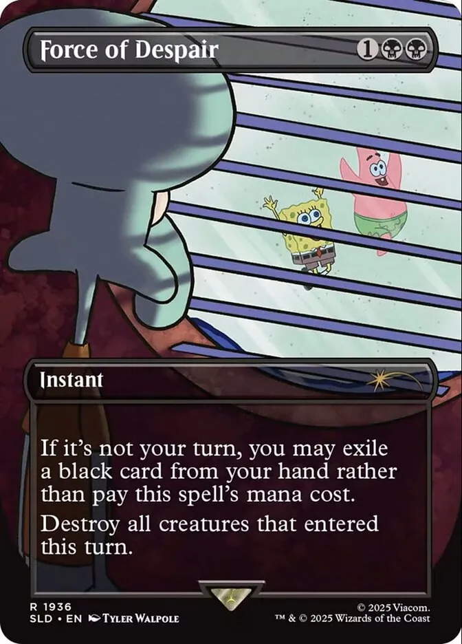 2019 Secret Lair Drop Force of Despair #1936 rare card image