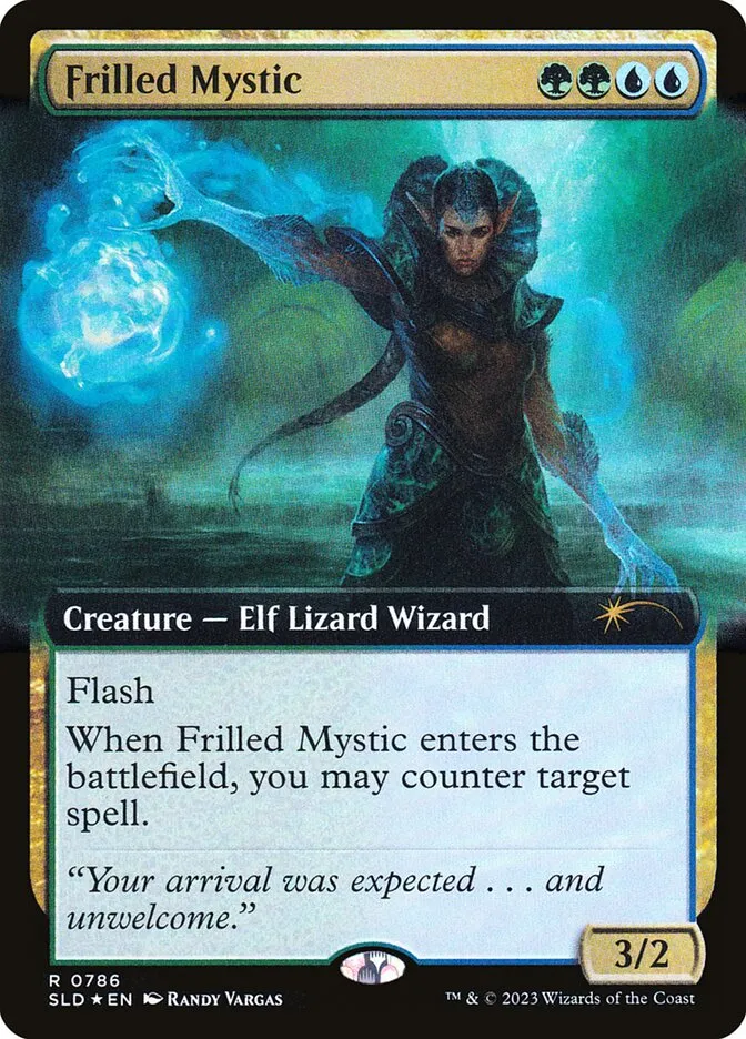 2019 Secret Lair Drop Frilled Mystic #786 rare card image