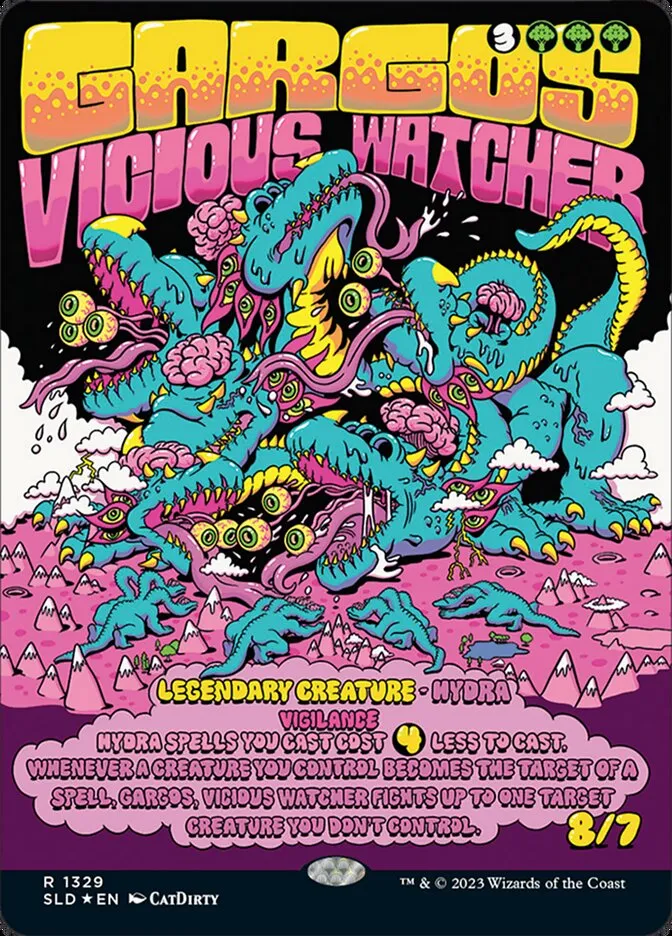 2019 Secret Lair Drop Gargos, Vicious Watcher #1329 rare card image
