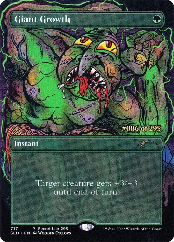 2019 Secret Lair Drop Giant Growth #717 rare card image