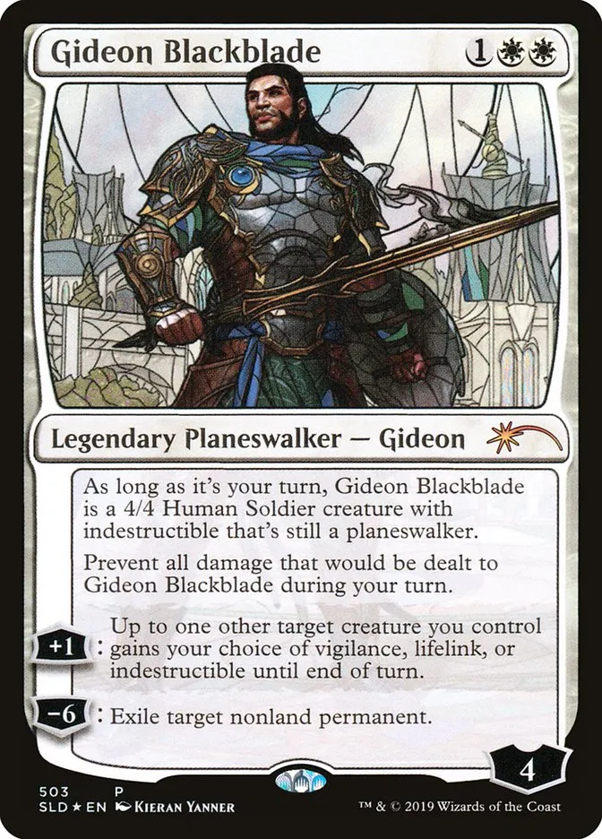 2019 Secret Lair Drop Gideon Blackblade #503 mythic card image