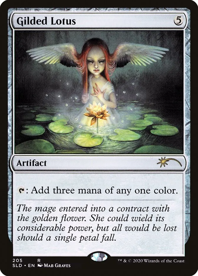 2019 Secret Lair Drop Gilded Lotus #205 rare card image