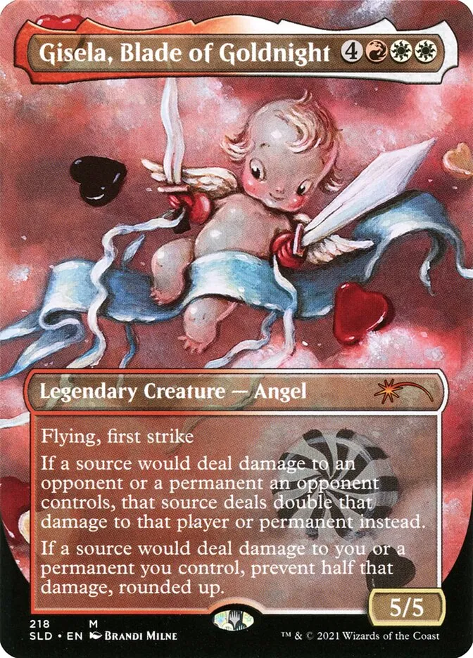2019 Secret Lair Drop Gisela, Blade of Goldnight mythic #218 mythic card image
