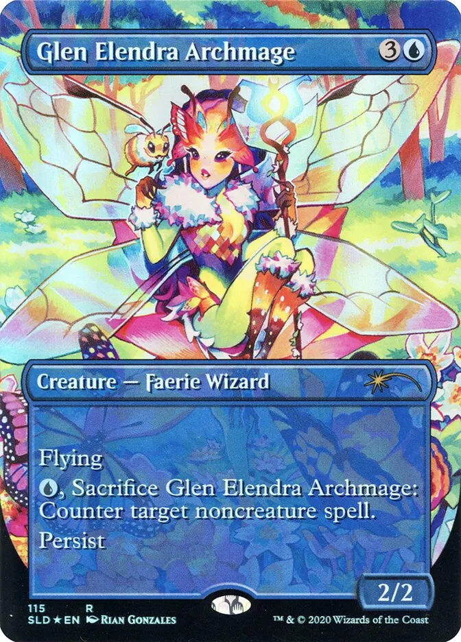 2019 Secret Lair Drop Glen Elendra Archmage #115 rare card image