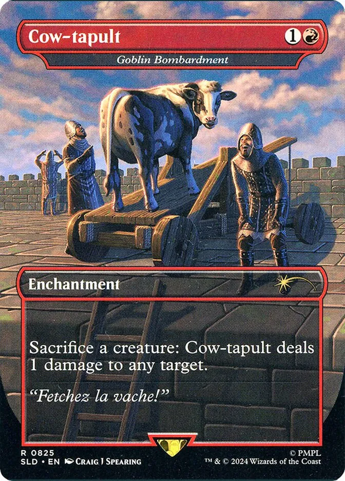 2019 Secret Lair Drop Goblin Bombardment #825 rare card image