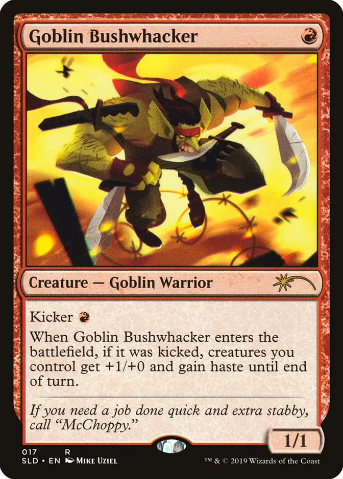 2019 Secret Lair Drop Goblin Bushwhacker rare #17 rare card image