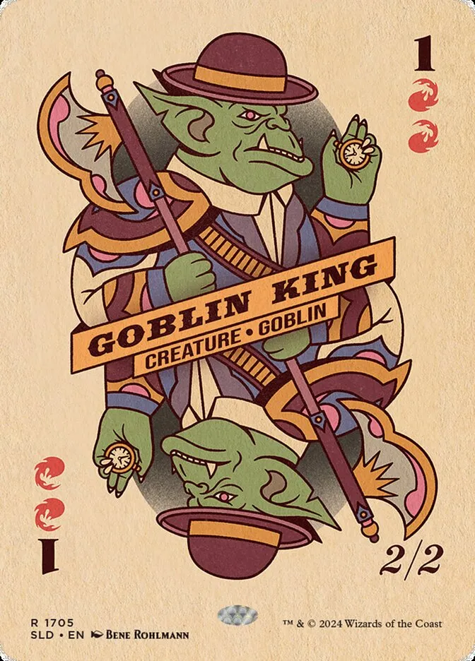 2019 Secret Lair Drop Goblin King #1705 rare card image