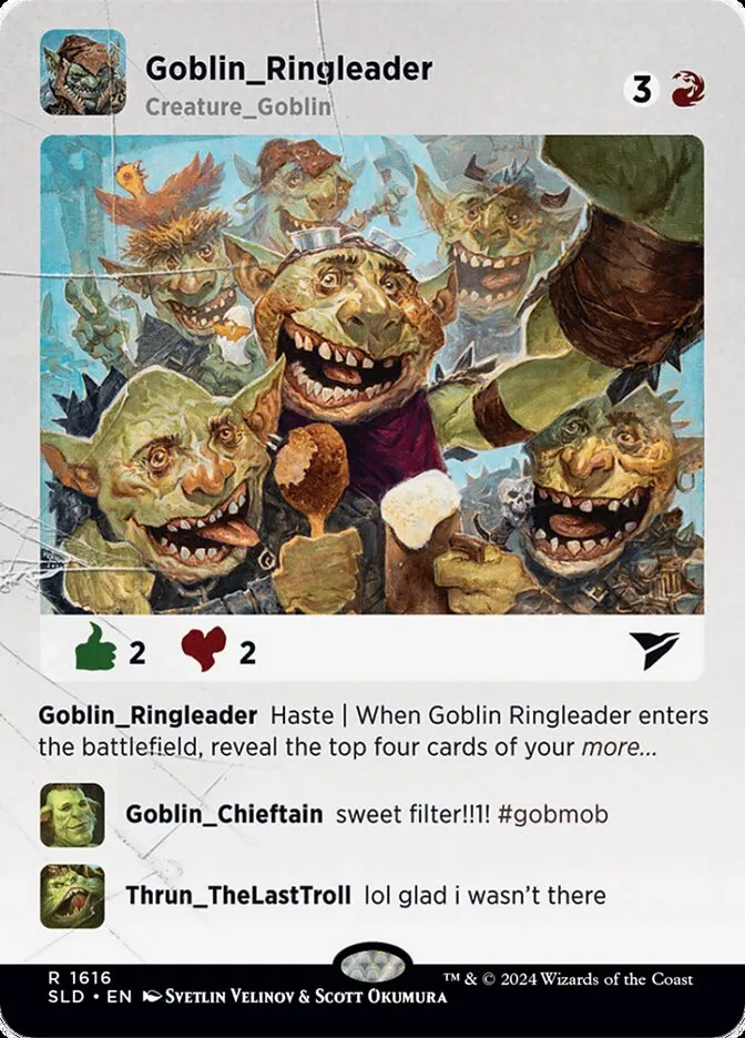 2019 Secret Lair Drop Goblin Ringleader #1616 rare card image
