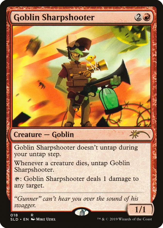 2019 Secret Lair Drop Goblin Sharpshooter rare #18 rare card image