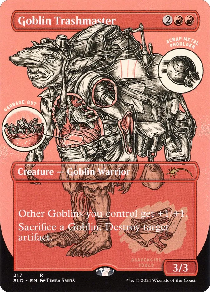 2019 Secret Lair Drop Goblin Trashmaster #317 rare card image