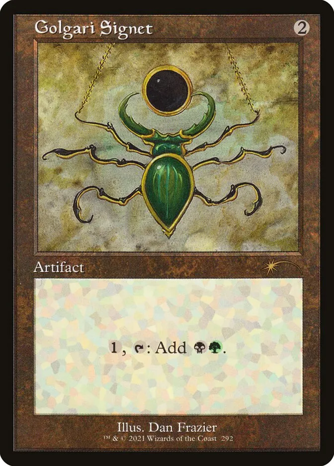 2019 Secret Lair Drop Golgari Signet #292 rare card image