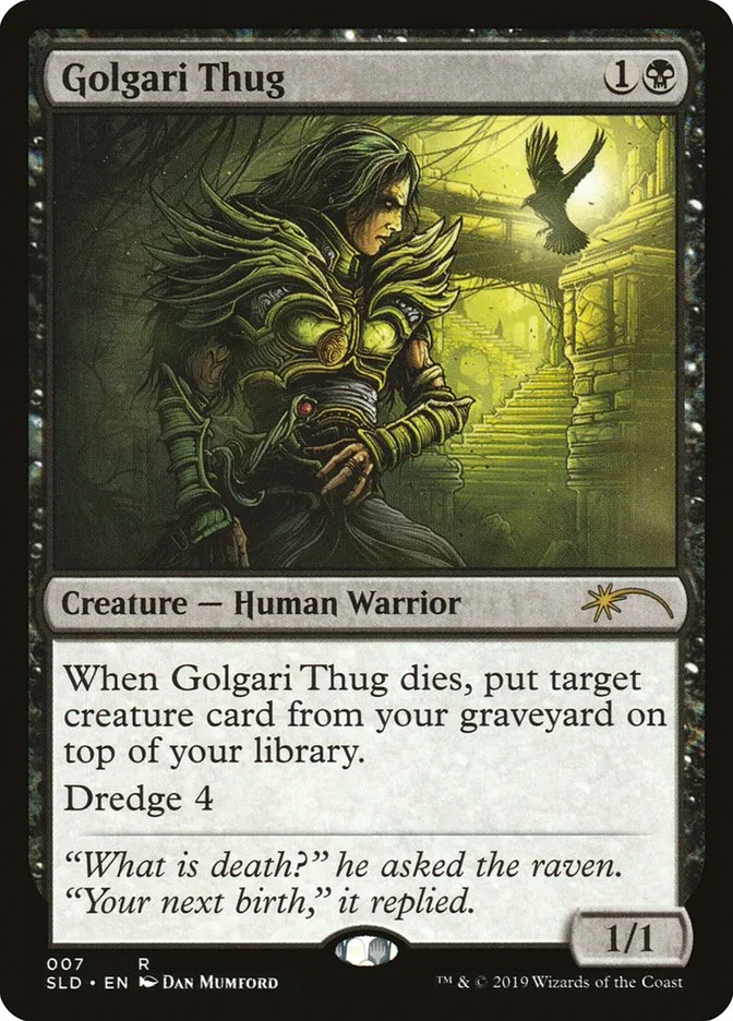2019 Secret Lair Drop Golgari Thug rare #7 rare card image