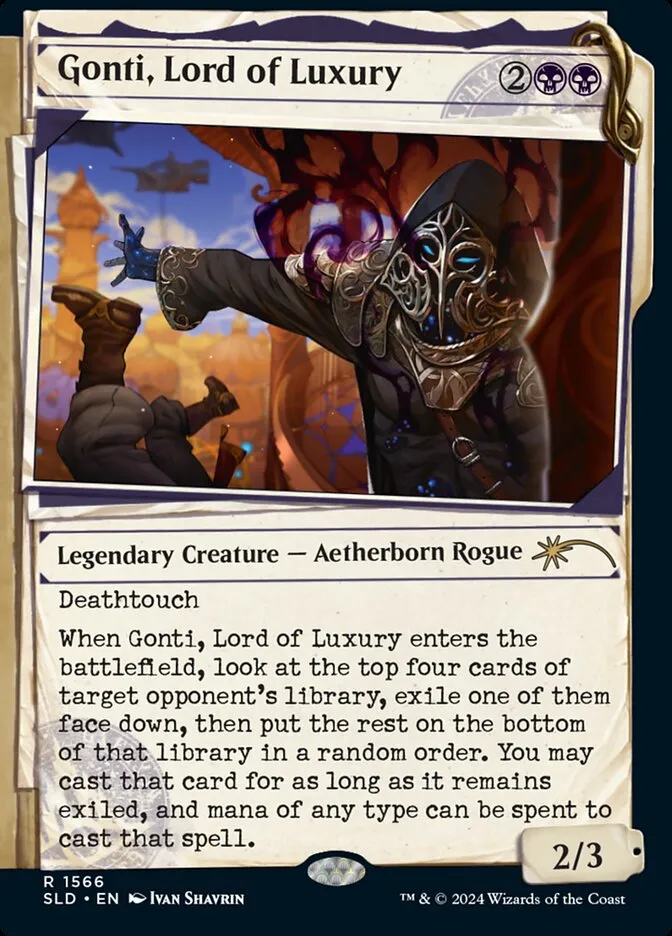 2019 Secret Lair Drop Gonti, Lord of Luxury #1566 rare card image