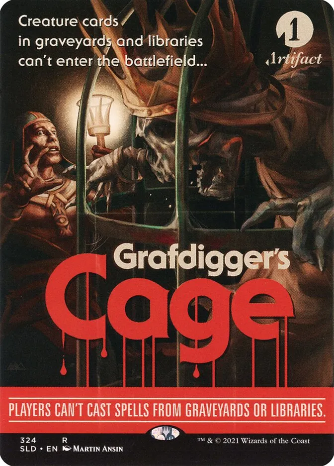 2019 Secret Lair Drop Grafdigger's Cage #324 rare card image