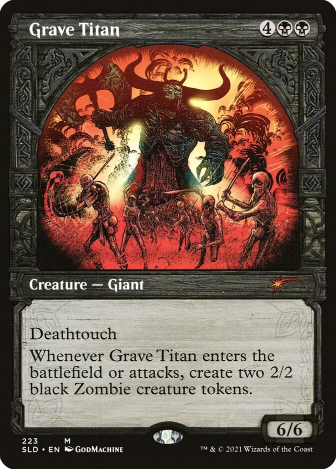 2019 Secret Lair Drop Grave Titan mythic #223 mythic card image