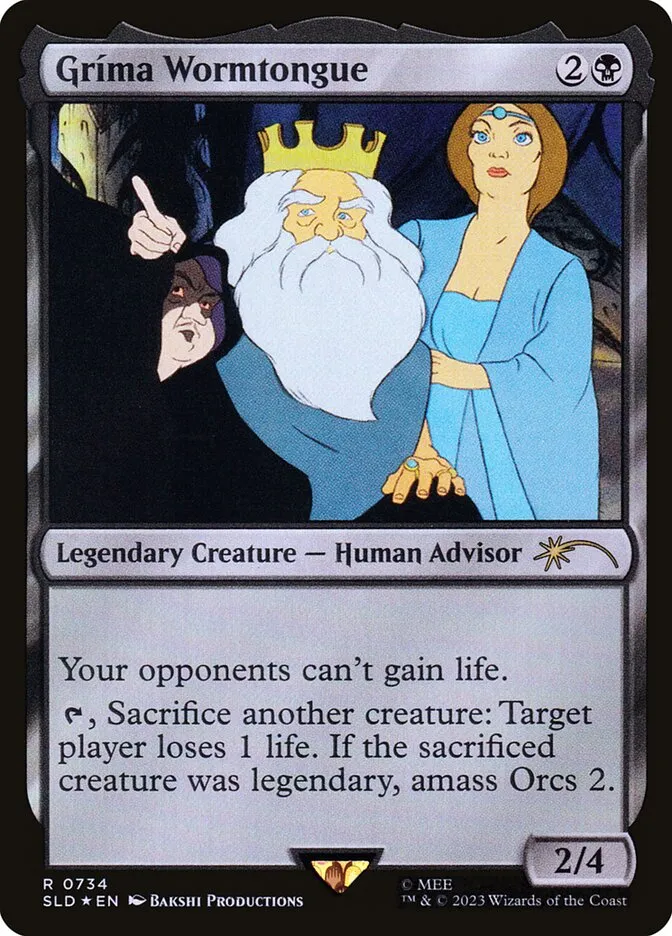 2019 Secret Lair Drop Gríma Wormtongue [Foil] rare #734 rare card image