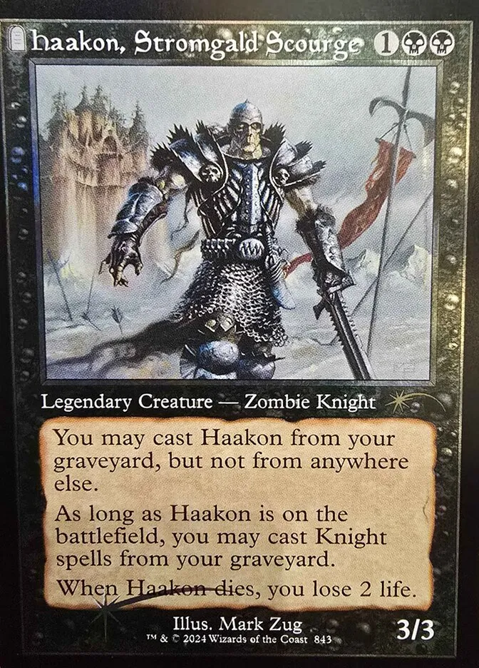 2019 Secret Lair Drop Haakon, Stromgald Scourge #843 rare card image
