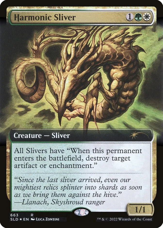 2019 Secret Lair Drop Harmonic Sliver #663 rare card image