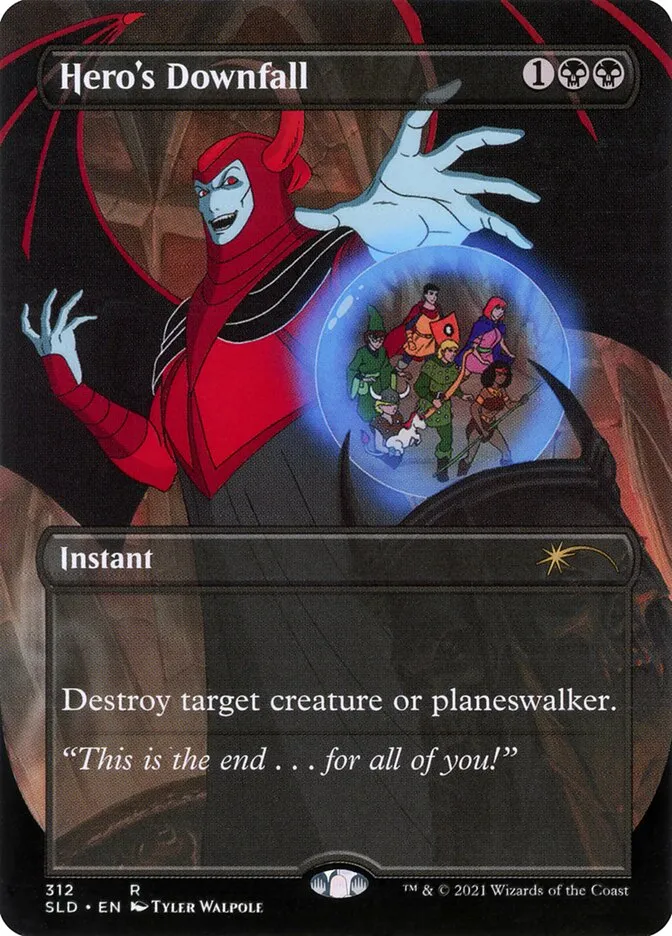 2019 Secret Lair Drop Hero's Downfall #312 rare card image