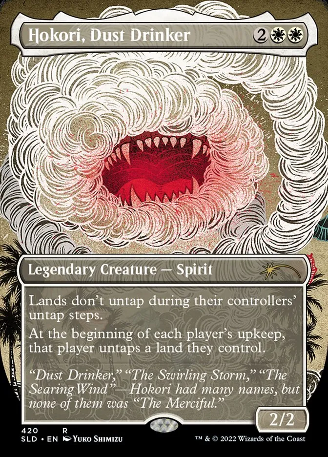 2019 Secret Lair Drop Hokori, Dust Drinker [Borderless Foil] rare #420 rare card image