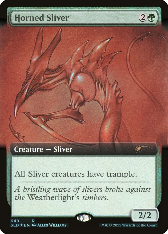 2019 Secret Lair Drop Horned Sliver #649 rare card image