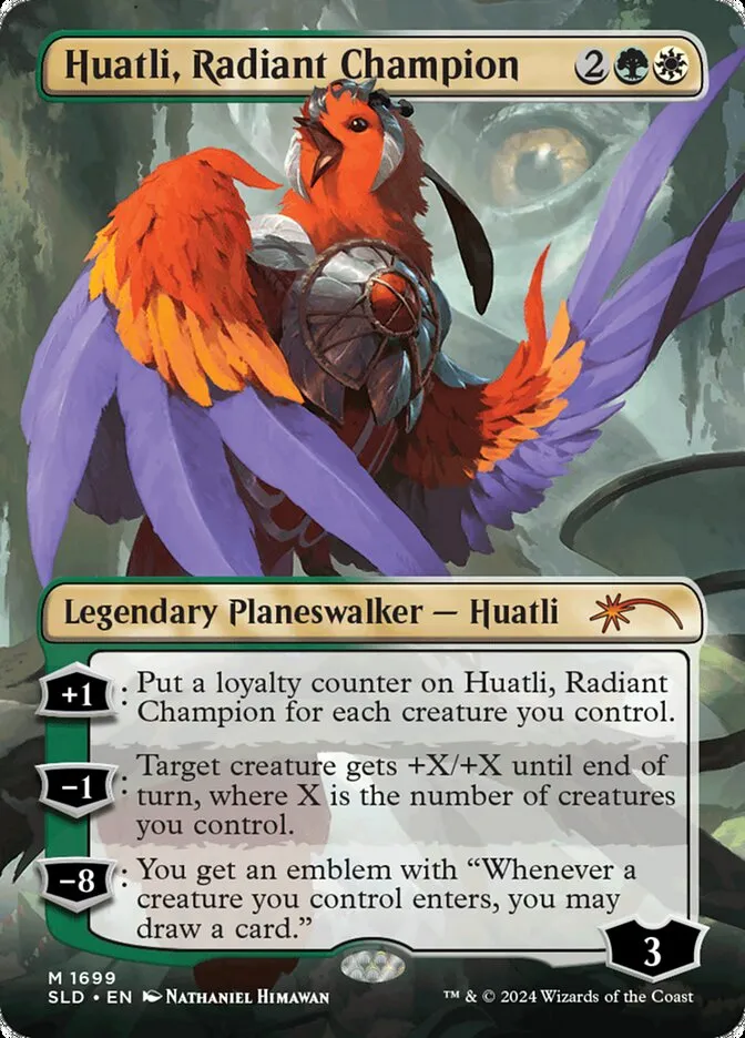 2019 Secret Lair Drop Huatli, Radiant Champion #1699 mythic card image