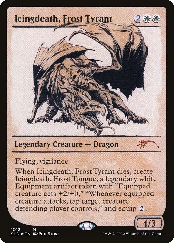2019 Secret Lair Drop Icingdeath, Frost Tyrant #1012b mythic card image