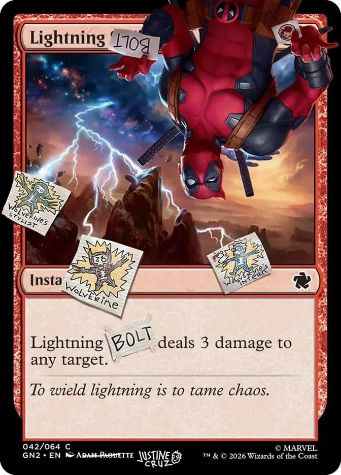 2019 Secret Lair Drop Lightning Bolt common #IFIYW-2 common card image