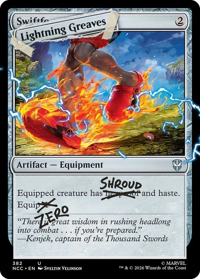2019 Secret Lair Drop Lightning Greaves uncommon #IFIYW-4 uncommon card image
