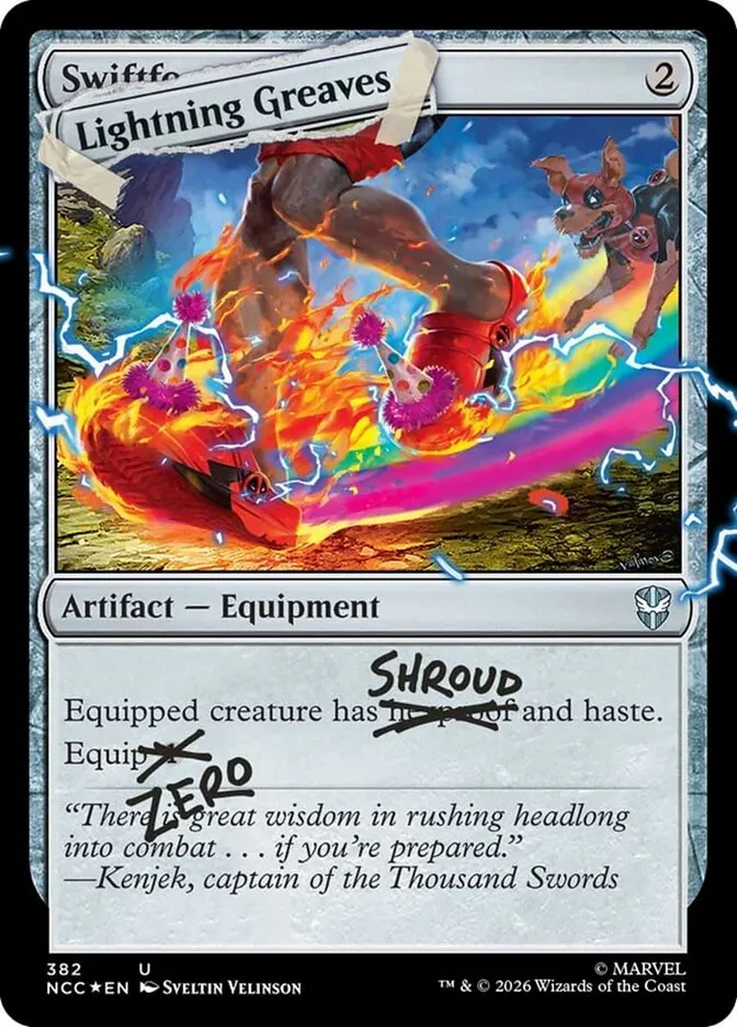 2019 Secret Lair Drop Lightning Greaves uncommon #IFIYW-9 uncommon card image