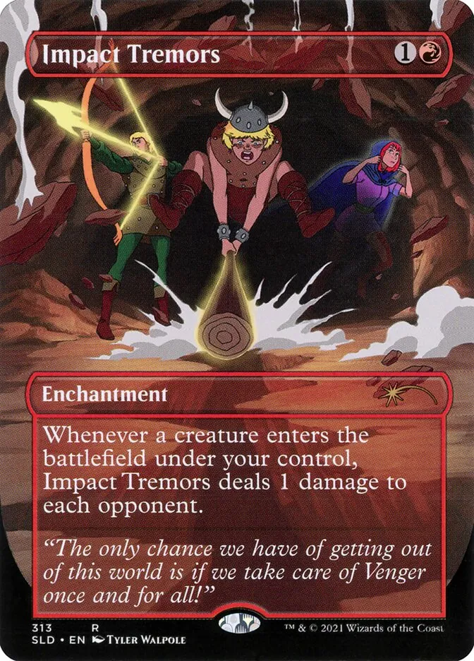 2019 Secret Lair Drop Impact Tremors #313 rare card image