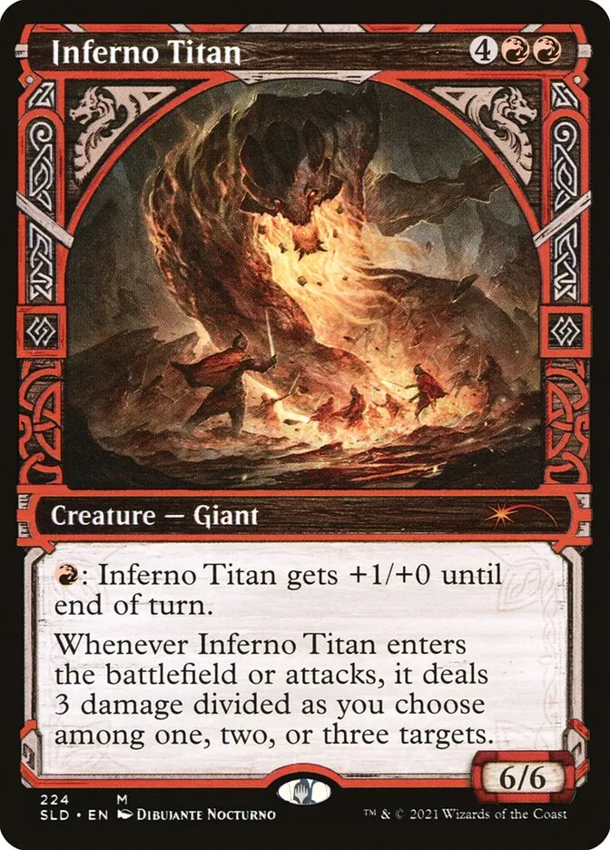 2019 Secret Lair Drop Inferno Titan mythic #224 mythic card image
