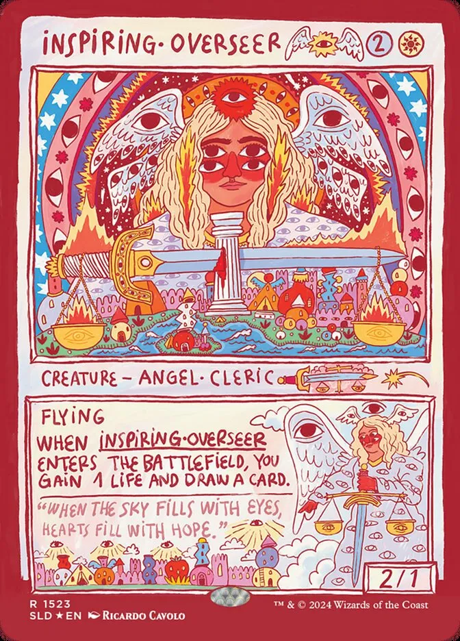 2019 Secret Lair Drop Inspiring Overseer #1523 rare card image